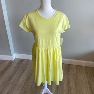 NWT Abound Women's Small Yellow Mini Dress Easter Spring Sundress Beach Cute